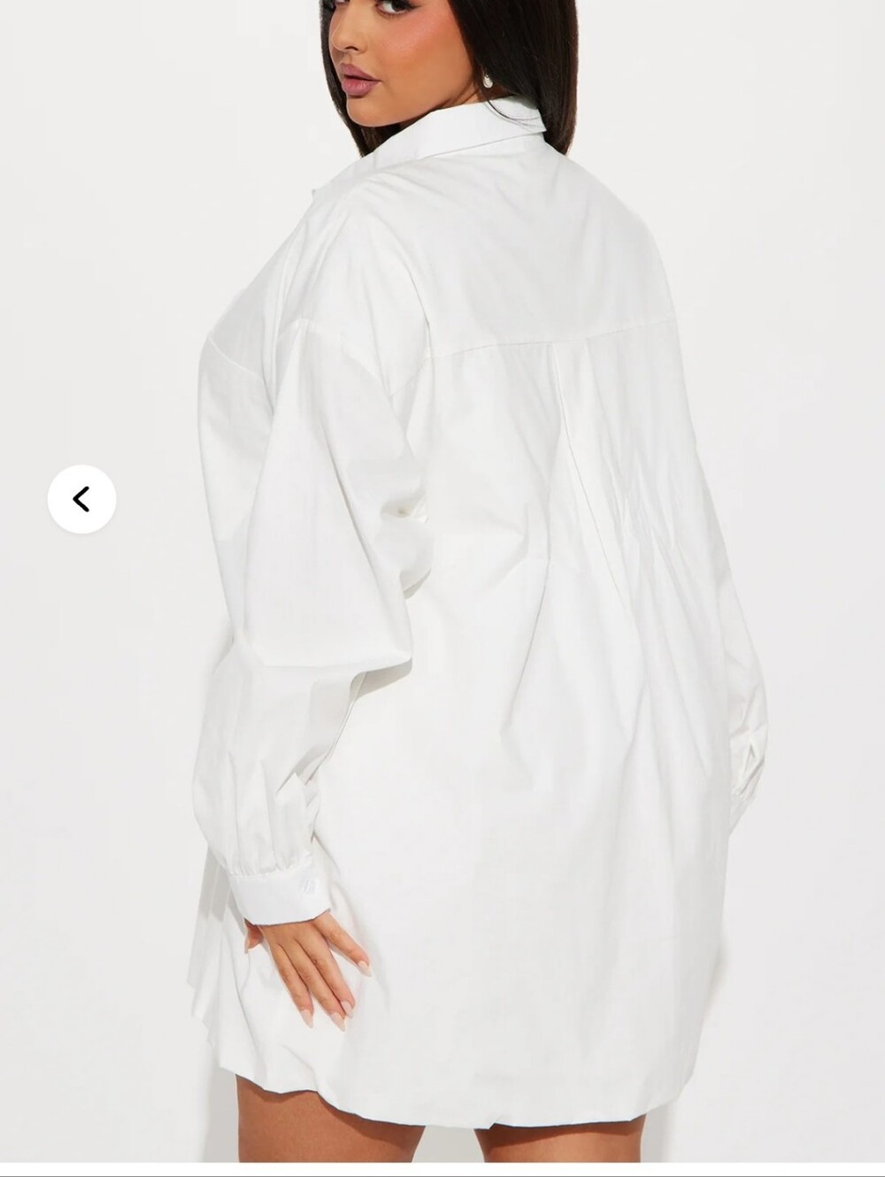 Brand New White Oversized Button-Up Shirt Dress - Picture 2 of 7